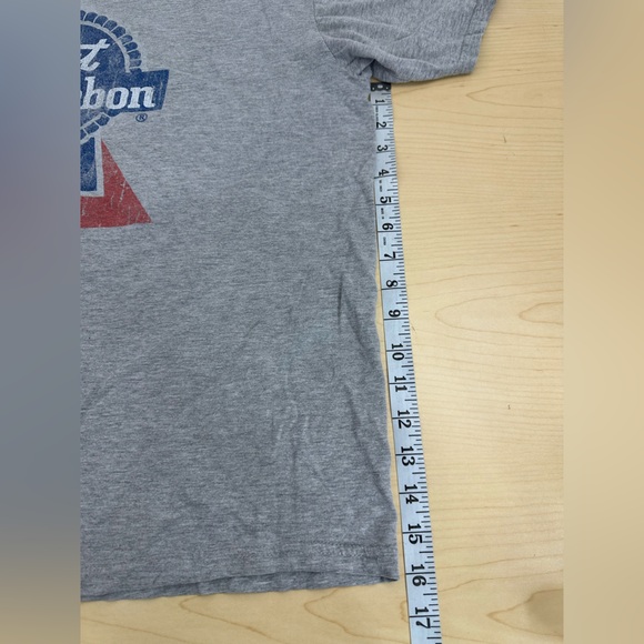 Pabst Blue Ribbon short-sleeve graphic logo t-shirt gray Men’s Sz XL - Picture 8 of 9
